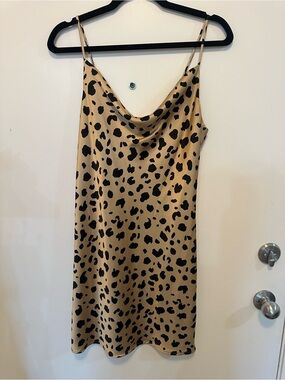 Renee C., Women’s Leopard Slip Dress, Small